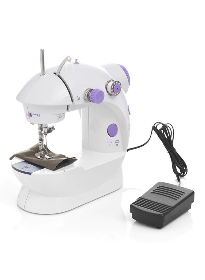 Portable Mini Electric Sewing Machine - 2-Speed Household Mending Machine with Extension Table, Built-in LED Light, Foot Pedal & Reverse Sewing for Beginners, DIY Clothes Repair & Fashion Design - Image 3